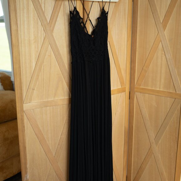Free People Adella Maxi Slip Dress - Black - Picture 5 of 5